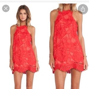Lovers and Friends Red Lace Dress